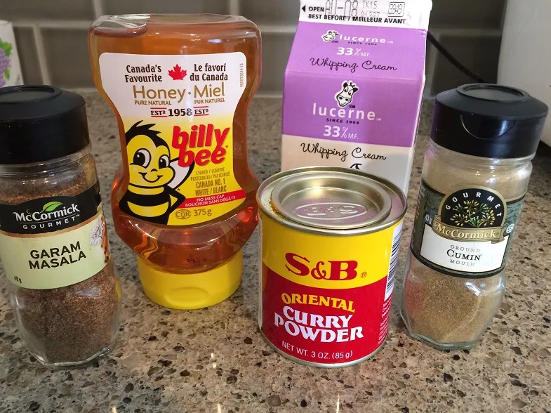 ingredients for gluten free japanese curry roux